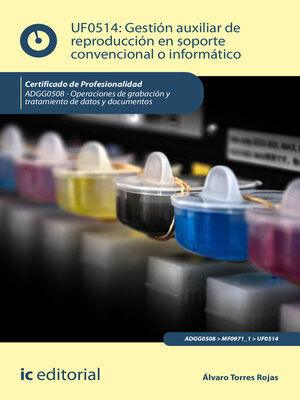 cover image of Gestión auxiliar de reproducción en soporte convencional o informático. ADGG0508